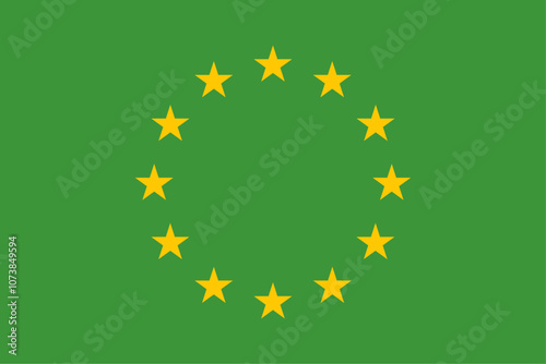European Green Deal. Environmental Policy. Vector
