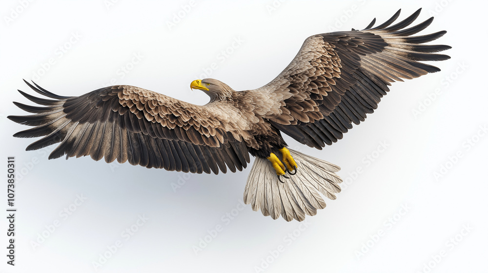 Fototapeta premium American Bald Eagle in Flight Soaring Through the Sky