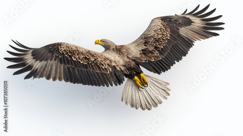 American Bald Eagle in Flight Soaring Through the Sky
