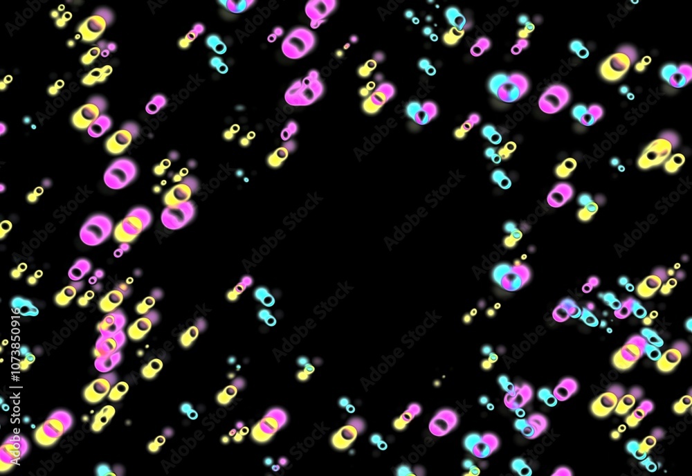 Neon paint circles texture background on black Neon paint circles texture background on black