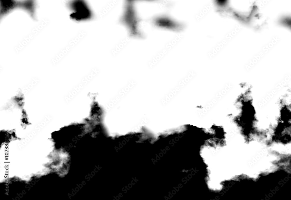 Obraz premium Black smoke paint texture background on white
