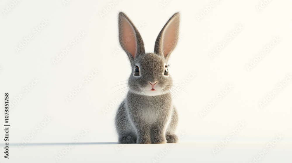 Obraz premium rabbit on white background