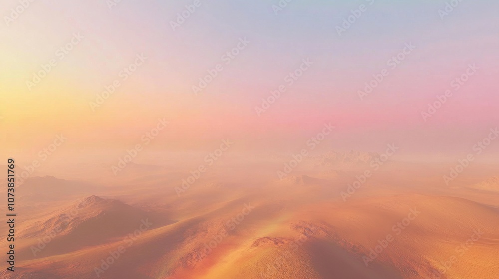 A breathtaking desert landscape at dawn, showcasing soft pink and orange hues in the sky. A breathtaking desert landscape at dawn, showcasing soft pink and orange hues in the sky.