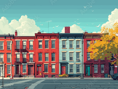 Postcard of a beautiful city in the USA Baltimore. Vector illustration