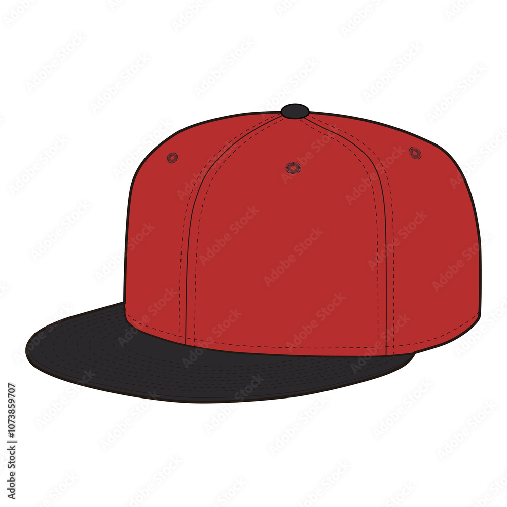 Snapback Cap Front and Side View Technical Template for Fashion Design
Snapback Cap Front and Side View Technical Template for Fashion Design