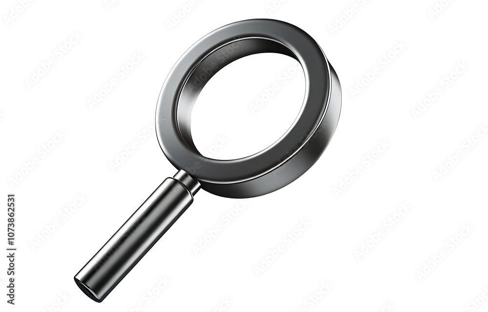 Magnifying glass isolated on white background PNG. AI GENERATED Magnifying glass isolated on white background PNG. AI GENERATED