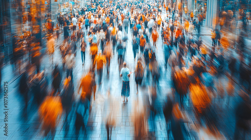 Illustration of Bystander Effect on a City Street Where People Choose to Ignore Distress