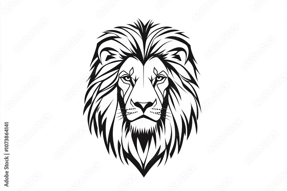 Geometric Lion Head Tattoo with Sharp Lines and Stylish Contrast Geometric Lion Head Tattoo with Sharp Lines and Stylish Contrast