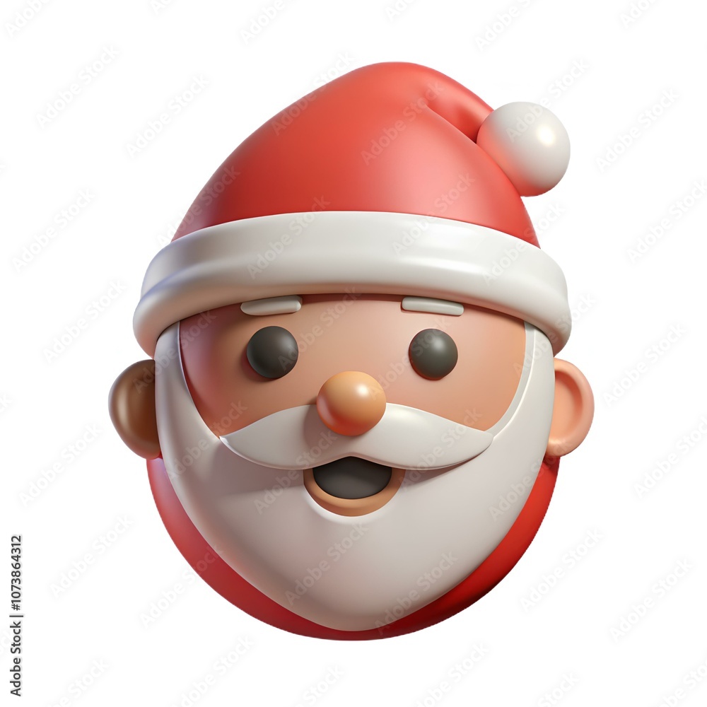 Christmas Santa Claus Plastic Art Style Christmas Santa Claus Plastic Art Style