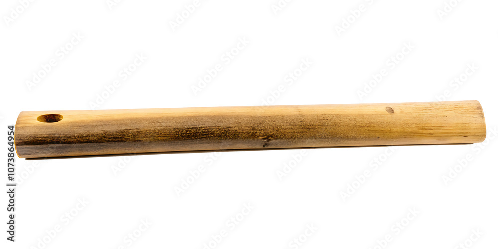 Piece of bamboo trunk isolated on white background.AI GENERATED