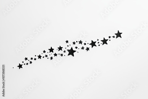 Simple Black Star Tattoo, Various Sizes and Shades