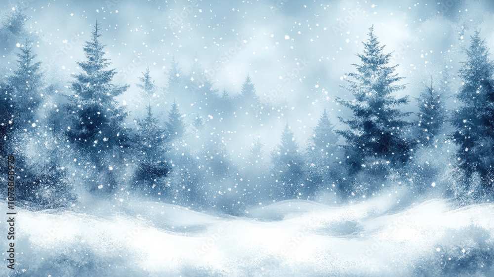 Snowflakes Falling on Winter Snowdrifts Snowflakes Falling on Winter Snowdrifts