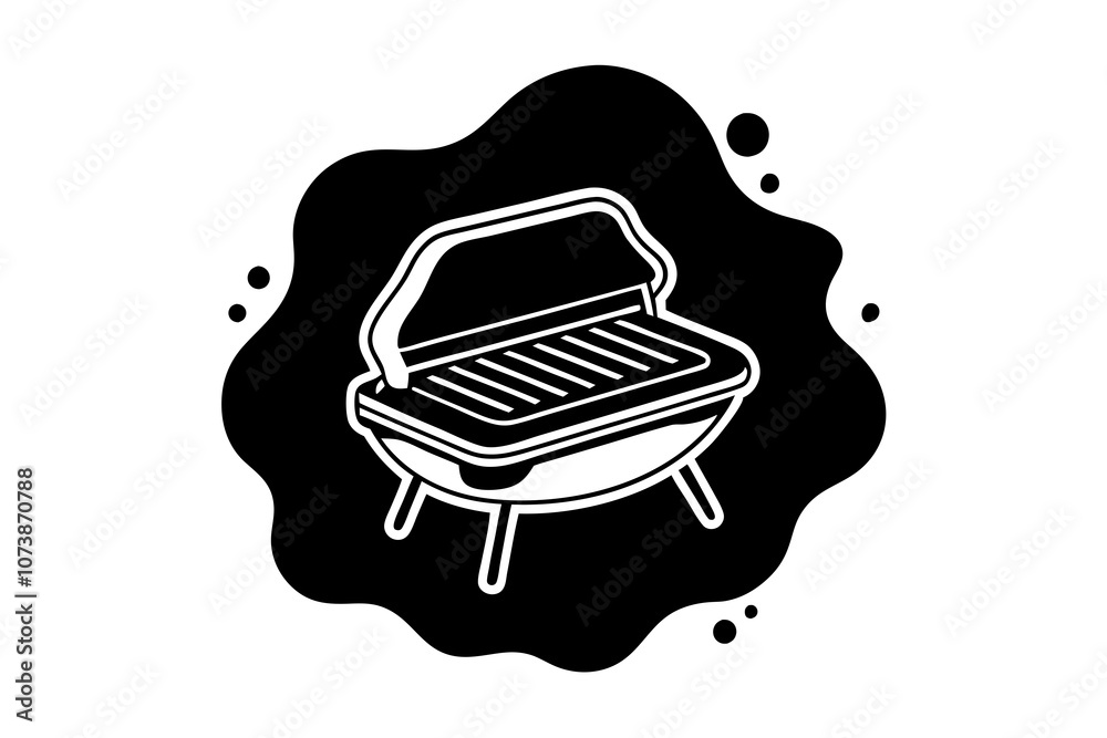 Electric Grill Line Drawing Vector Art Sleek and Modern Design Electric Grill Line Drawing Vector Art Sleek and Modern Design
