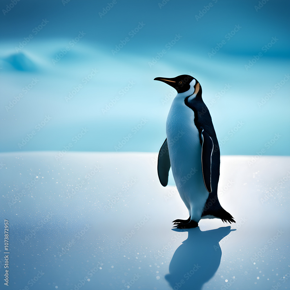 Fototapeta premium penguin on ice
