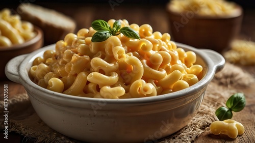 Macaroni and cheese delicious story background