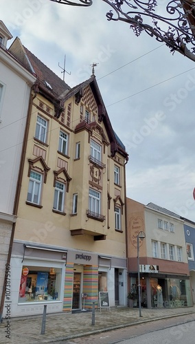 Hauptplatz mit historischen Gebäuden Neunkirchen, Niederösterreich  photo