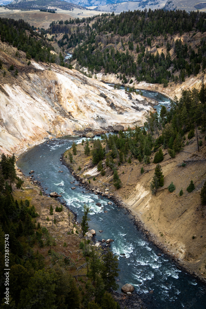 The Yellowstone River in Yellowstone National Park