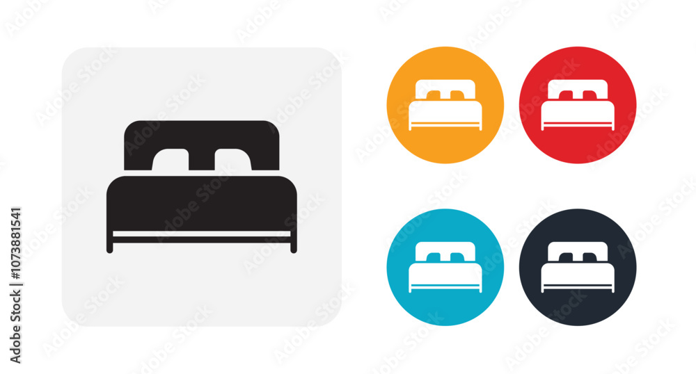 Bed icon illustration isolated vector sign symbol Bed icon illustration isolated vector sign symbol