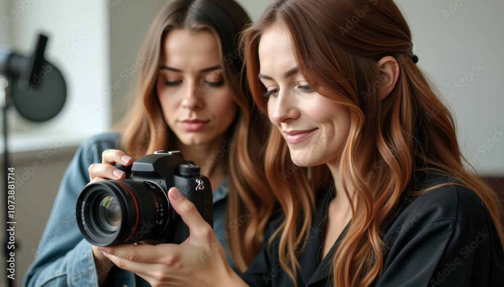 Two Women Learning Photography Two Women Learning Photography