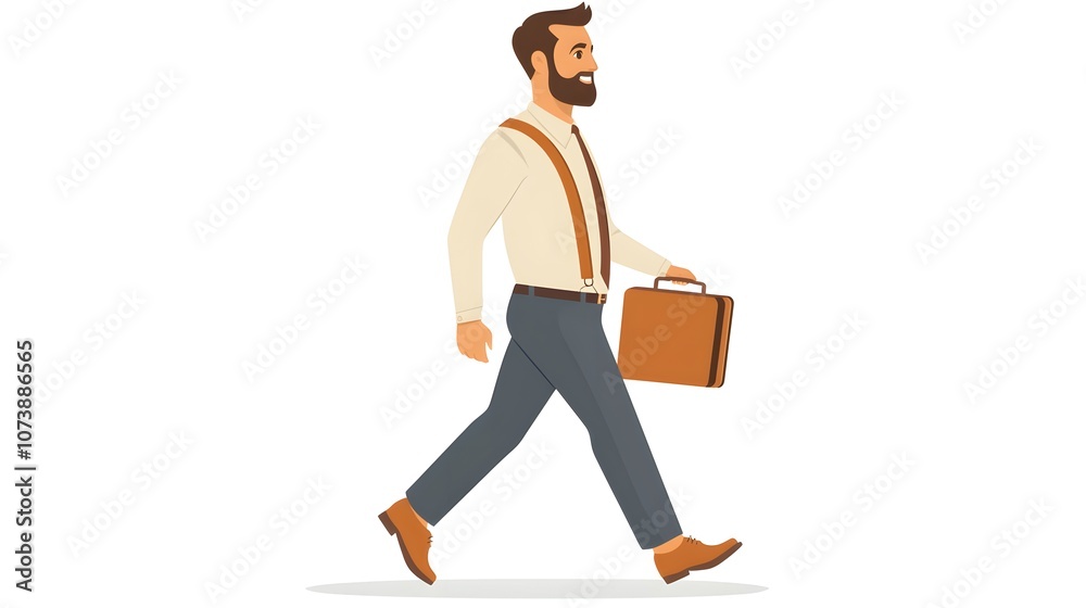 Entrepreneur_holding_briefcase_with_vector_illustration_White_background Entrepreneur_holding_briefcase_with_vector_illustration_White_background