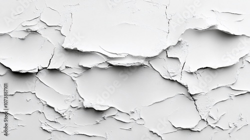 A close-up shot of a white wall with a cracked surface.