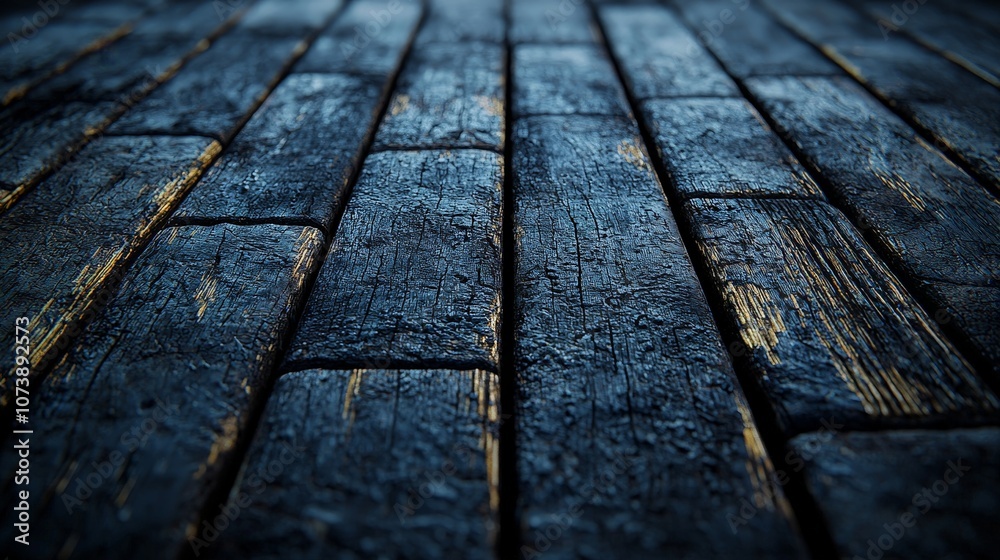 A textured wooden floor with dark tones and weathered surfaces. A textured wooden floor with dark tones and weathered surfaces.