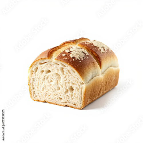 loaf of bread isolated on a white background