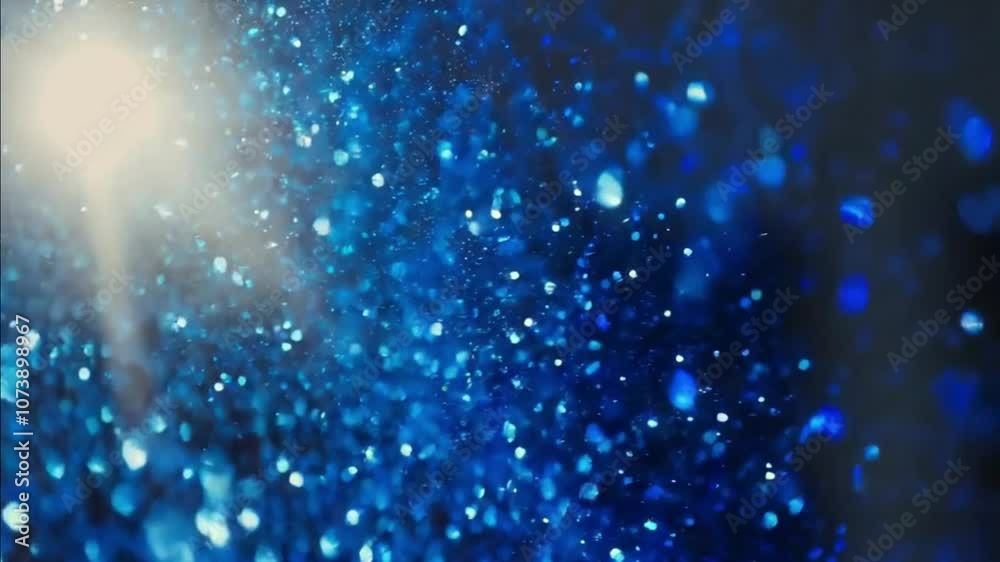 Blue glitter particles background Blue glitter particles background