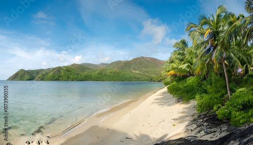 Secluded La Sagesse Bay with Coconut Palms and Golden Sand