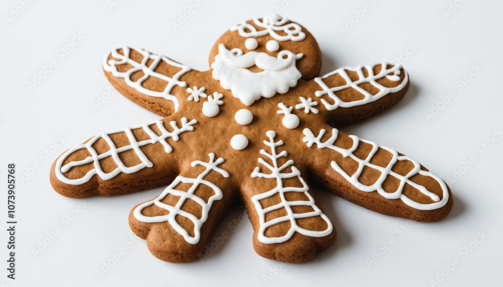 majestic Christmas gingerbread on a well lit white background majestic Christmas gingerbread on a well lit white background