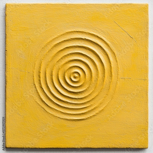 Wallpaper Mural abstract textured yellow spiral painting Torontodigital.ca