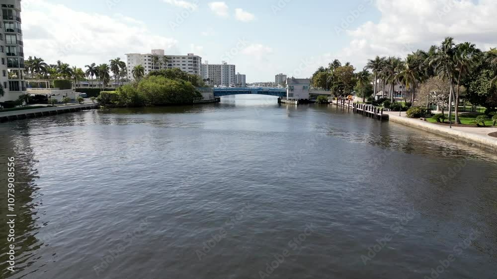 Aerial view of the Intracoastal Waterway, Delray Beach, Florida Aerial view of the Intracoastal Waterway, Delray Beach, Florida