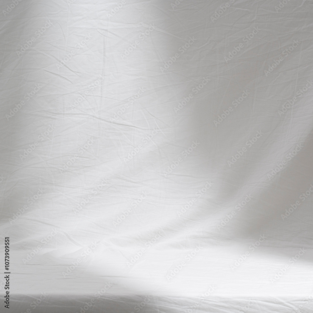 Fototapeta premium Modern minimalist background with soft light and shadows on a bright surface. 
