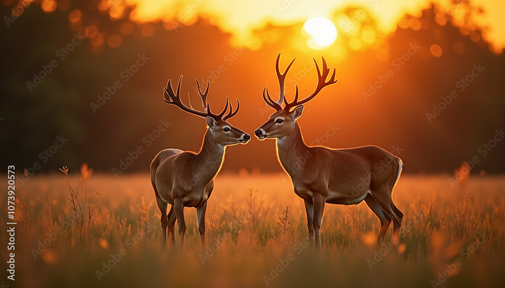 Majestic Deer at Sunset