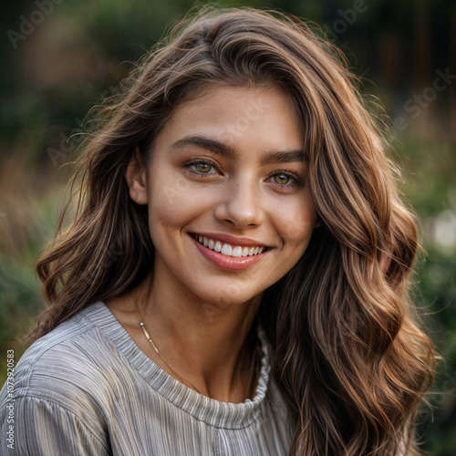 A portrait of a beautiful smile from a beautiful young girl