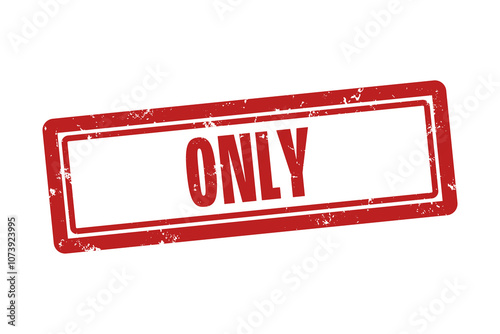 Canvas Print Only. A red stamp isolated on white background.