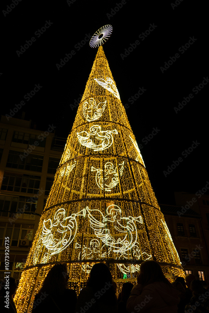 Fototapeta premium A huge Christmas tree in Spain