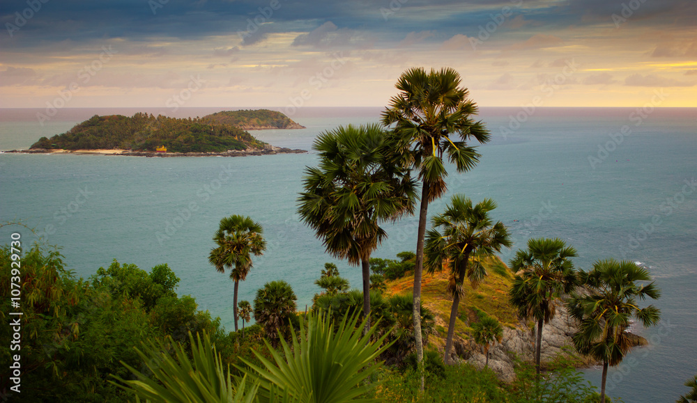 Cape is a mountain of rock in Phuket, Thailand Cape is a mountain of rock in Phuket, Thailand
