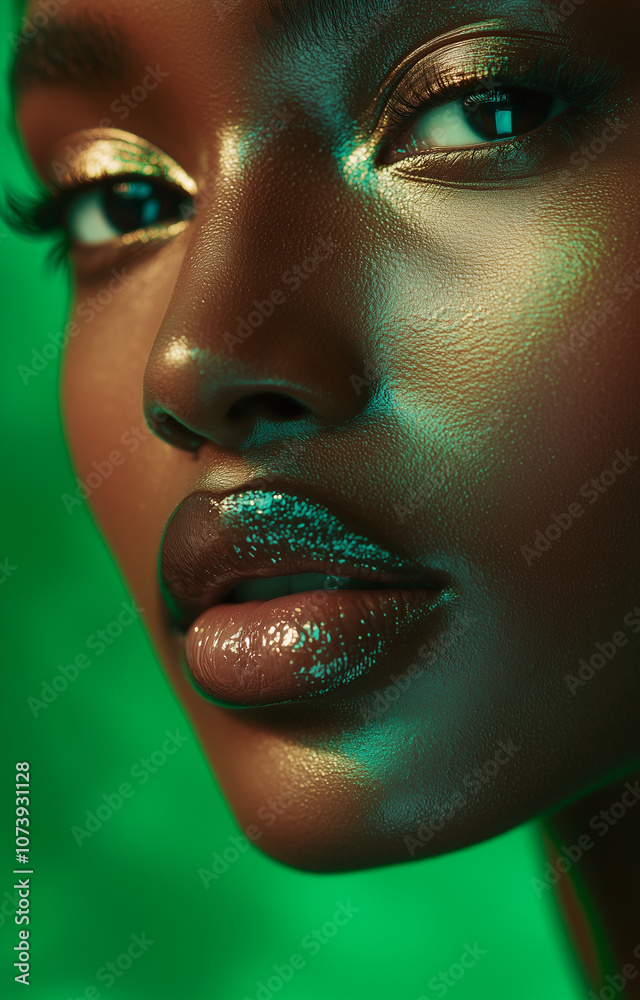 a close-up portrait of a beautiful woman