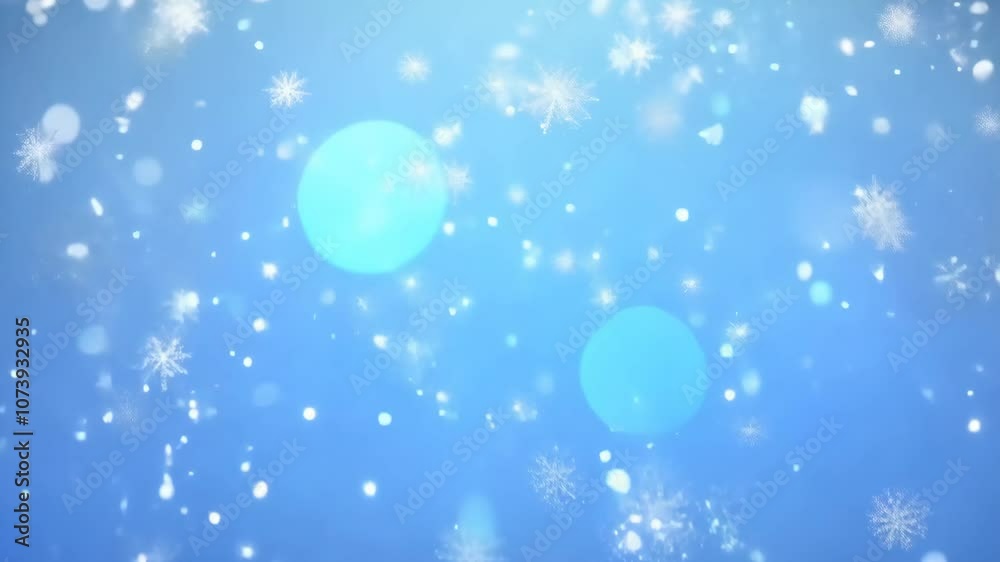 Cute Animated Winter abstract blue with slowly falling snowflakes. Shimmering snowflakes on the blue background for edit. Cute Animated Winter abstract blue with slowly falling snowflakes. Shimmering snowflakes on the blue background for edit.
