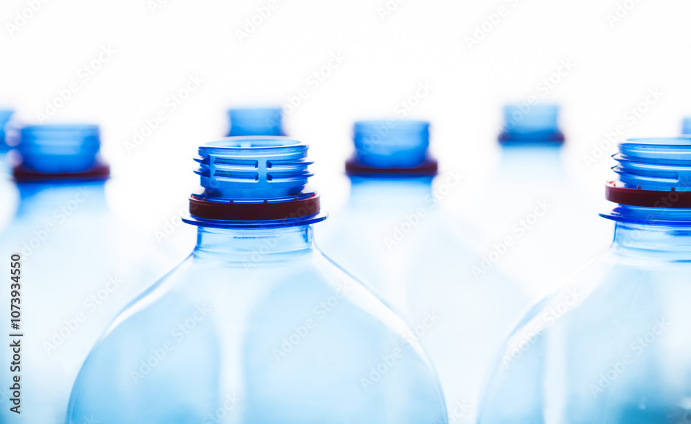 Save the environment concept. Set of empty Plastic bottles isolated on white background, copy space Save the environment concept. Set of empty Plastic bottles isolated on white background, copy space