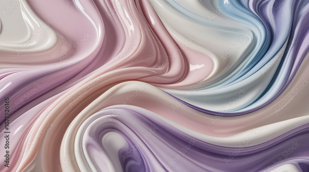 Fluid Marble Abstract Wallpaper - Soft Pastel Swirls
