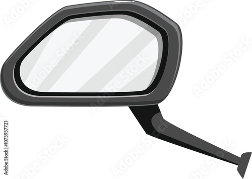 Wing mirror reflecting an empty road, ensuring safe driving and clear vision