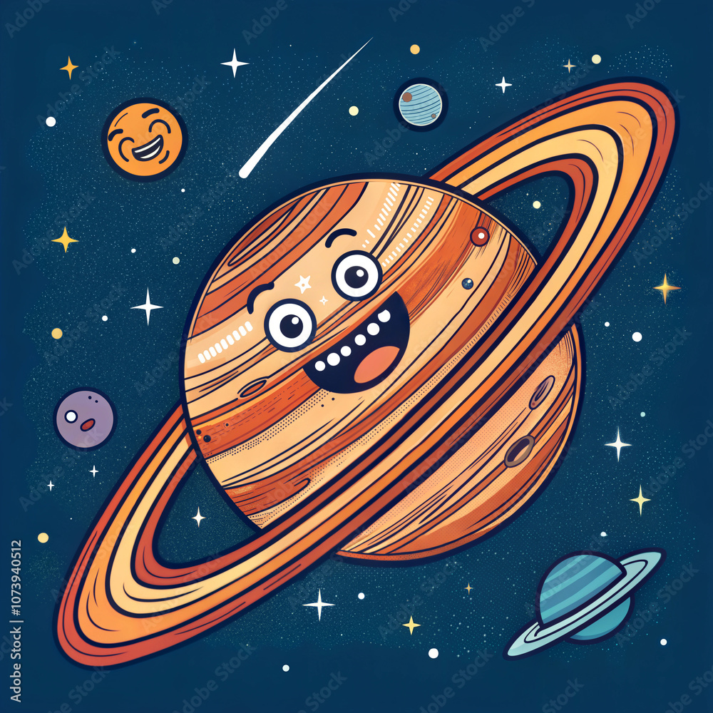 Fototapeta premium planet Jupiter, print for t-shirt 
