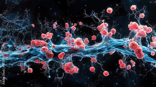 A phase-contrast micrograph of myoblasts undergoing fusion to form multinucleated myotubes during skeletal muscle development, demonstrating the process Video photo