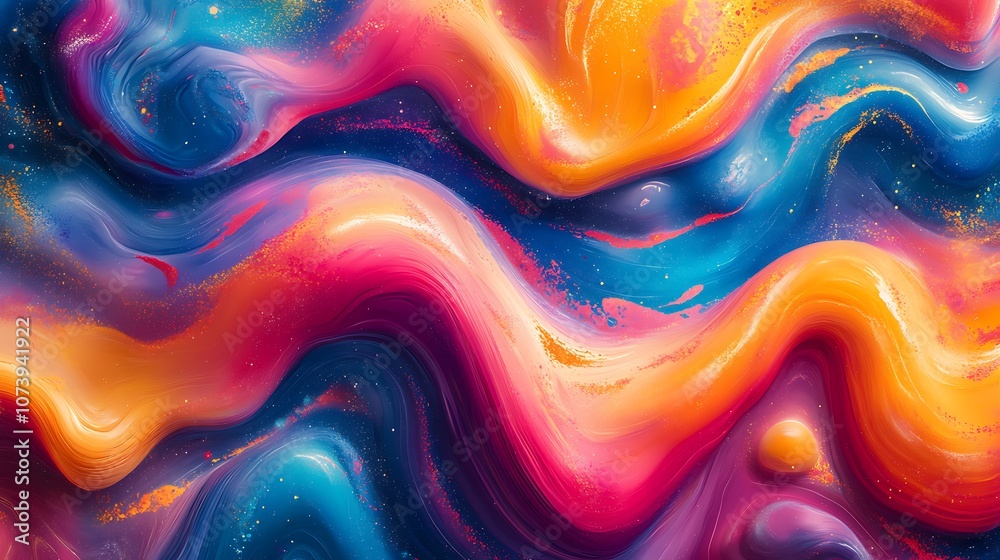 Colorful swirling psychedelic abstract art creating vibrant with unique patterns wallpaper