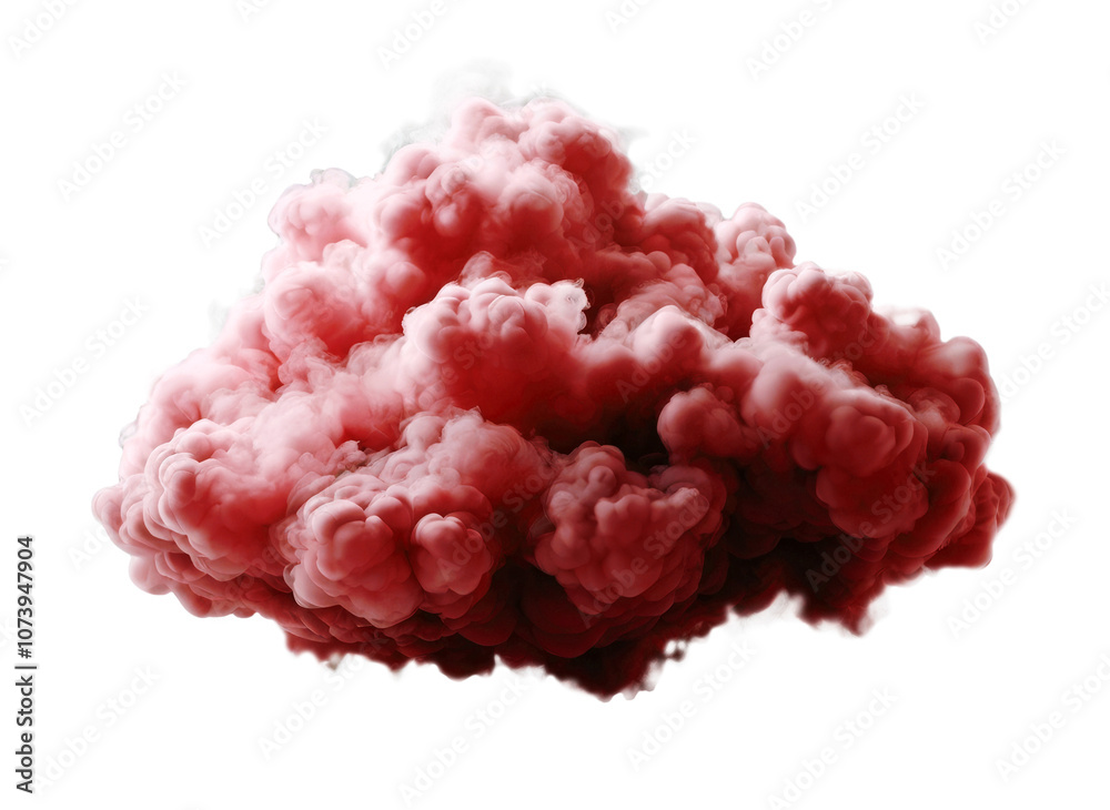 Red thick smoke on transparent and white background. PNG. Red thick smoke on transparent and white background. PNG.