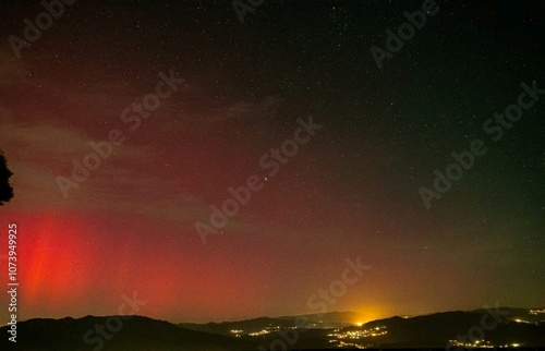 Aurora boreal en el cielo de Galicia