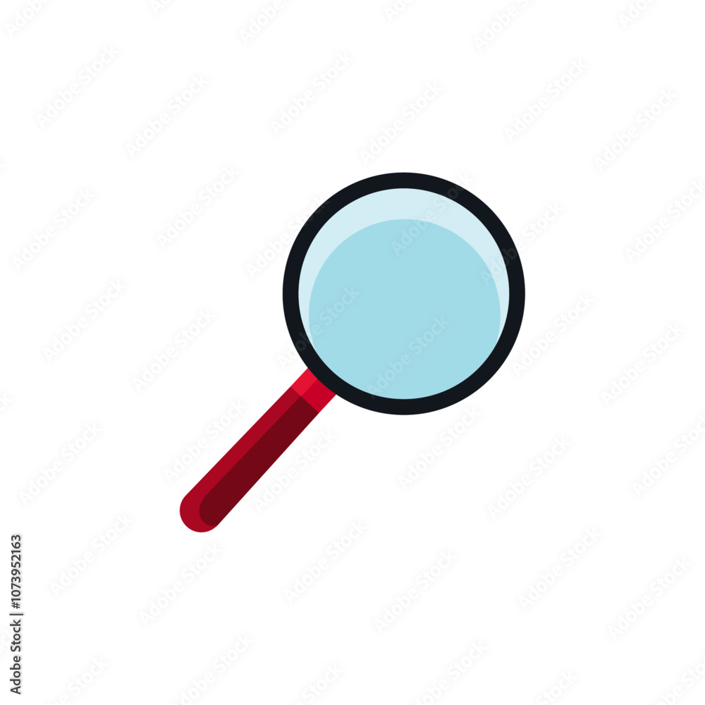 Magnifying glass icon flat vector design Magnifying glass icon flat vector design