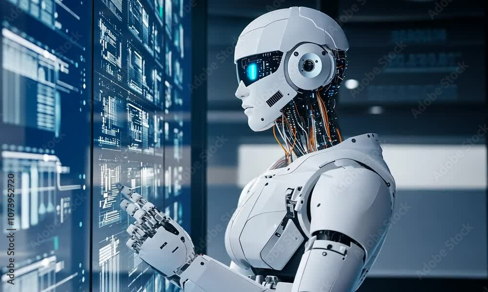 Humanoid Robot Interacting with a Digital Interface Humanoid Robot Interacting with a Digital Interface